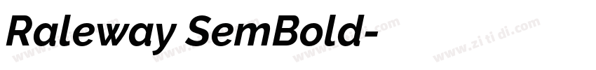 Raleway SemBold字体转换